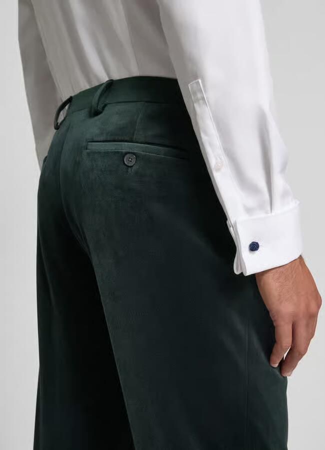 MCNEAL Slim fit stoffen broek van fluweel