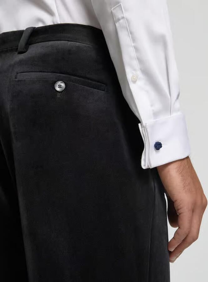 MCNEAL Slim fit stoffen broek van fluweel