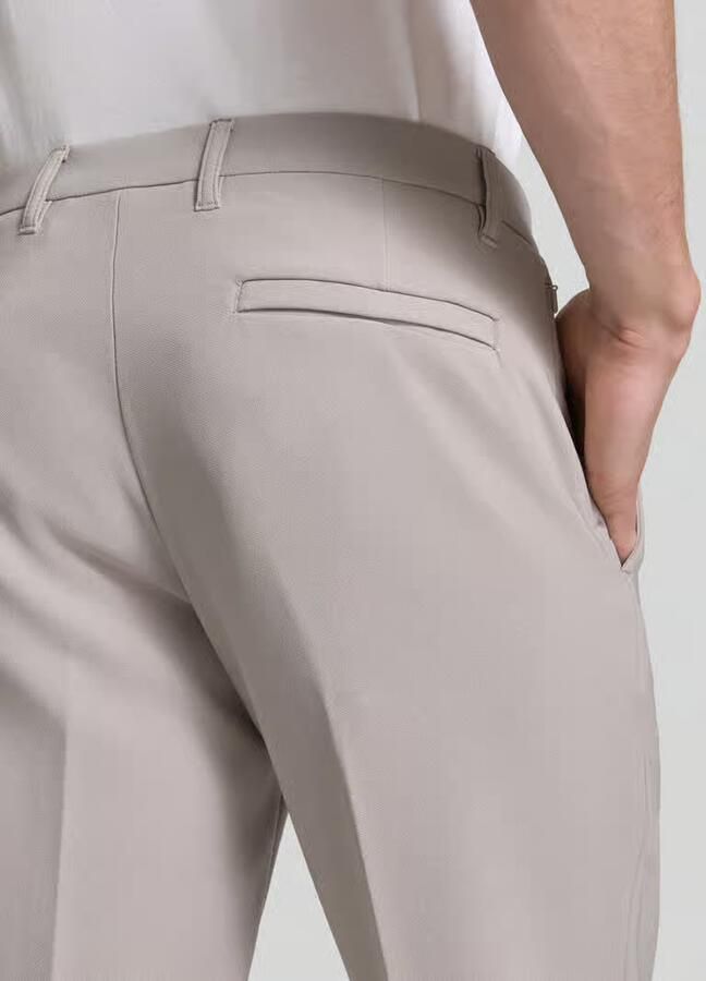 MCNEAL straight fit stoffen broek met persplooien