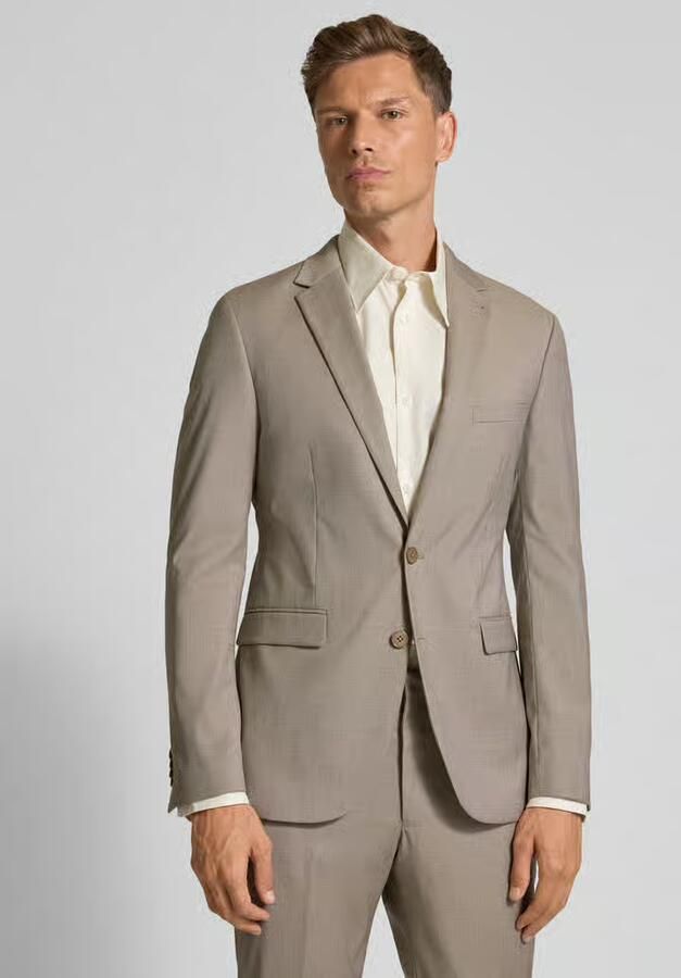 MCNEAL Super slim fit 2-knoops colbert met klepzakken - Foto 2