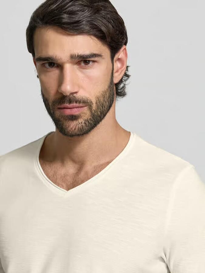 MCNEAL T-shirt met geribde ronde hals