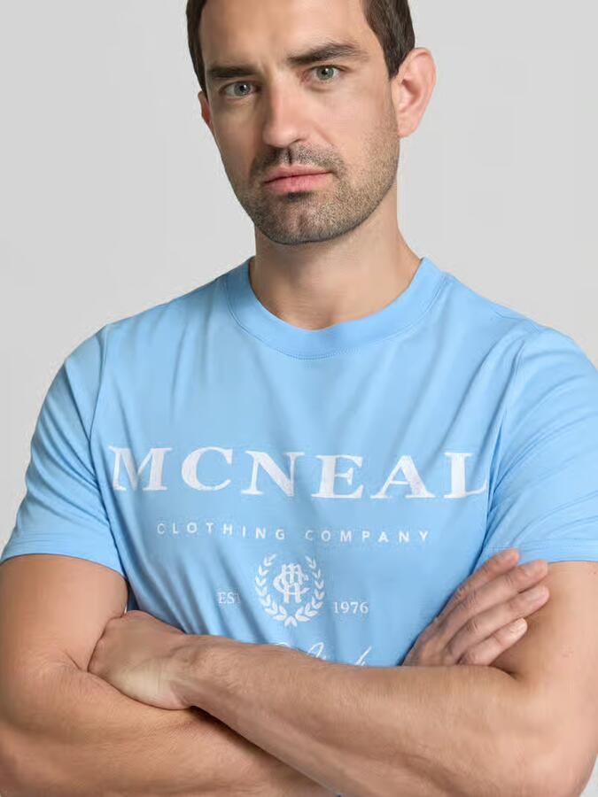 MCNEAL T-shirt met labelprint en ronde hals - Foto 2