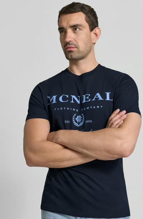 MCNEAL T-shirt met labelprint en ronde hals - Foto 3
