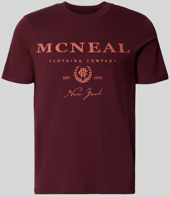 MCNEAL T-shirt met labelprint en ronde hals