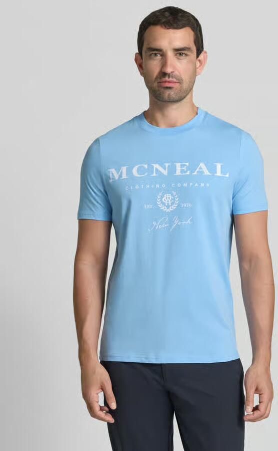 MCNEAL T-shirt met labelprint en ronde hals - Foto 4