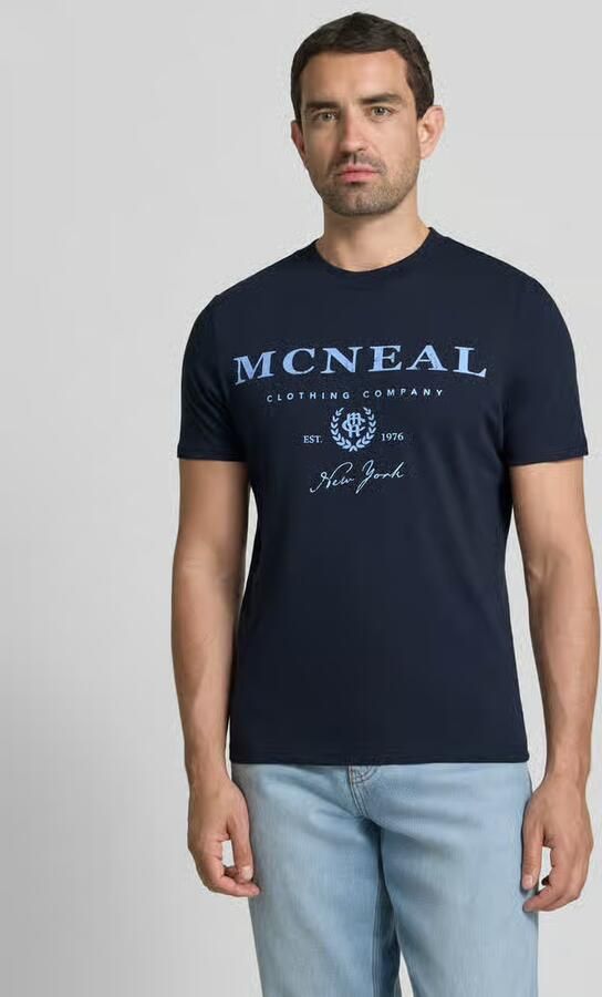 MCNEAL T-shirt met labelprint en ronde hals - Foto 4