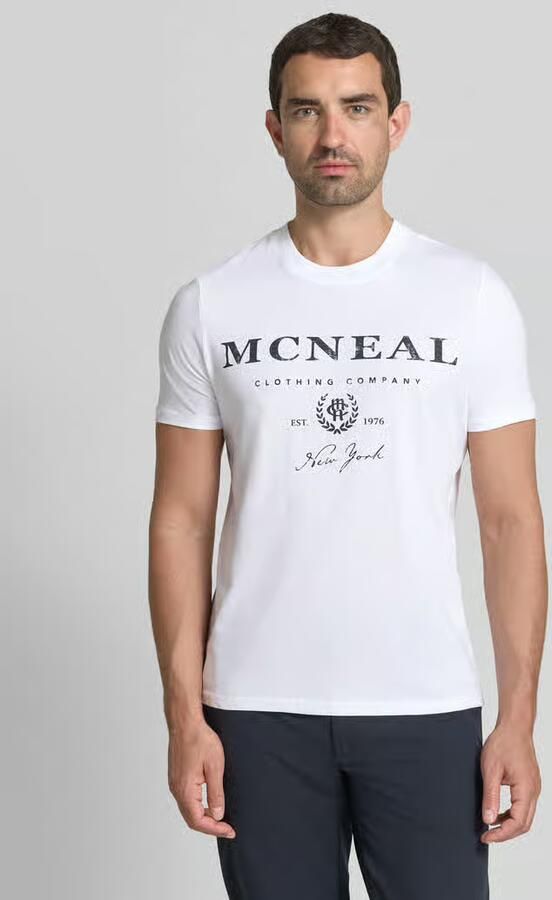 MCNEAL T-shirt met labelprint en ronde hals - Foto 3