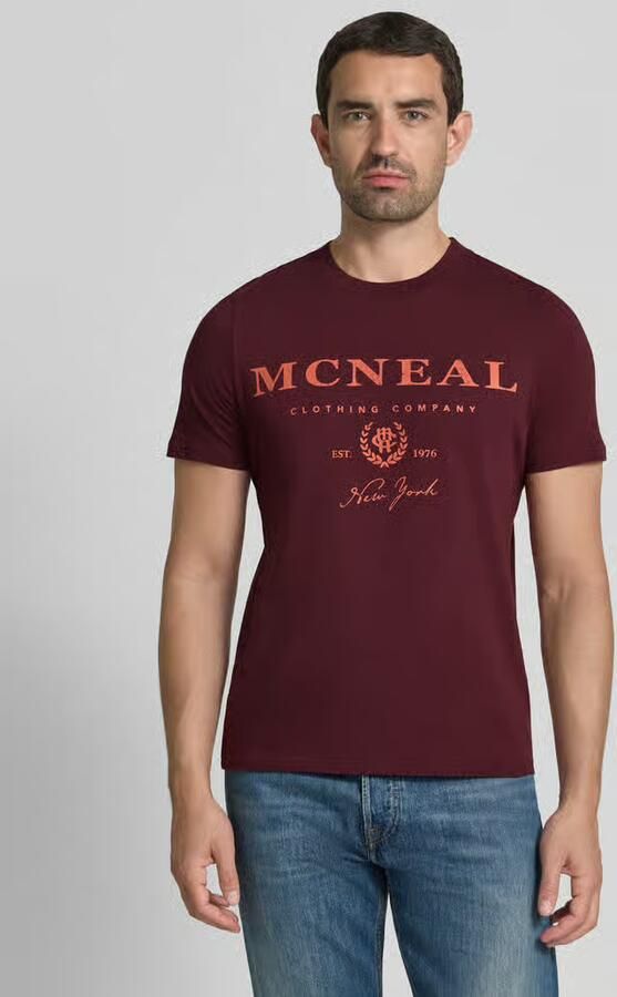 MCNEAL T-shirt met labelprint en ronde hals - Foto 3