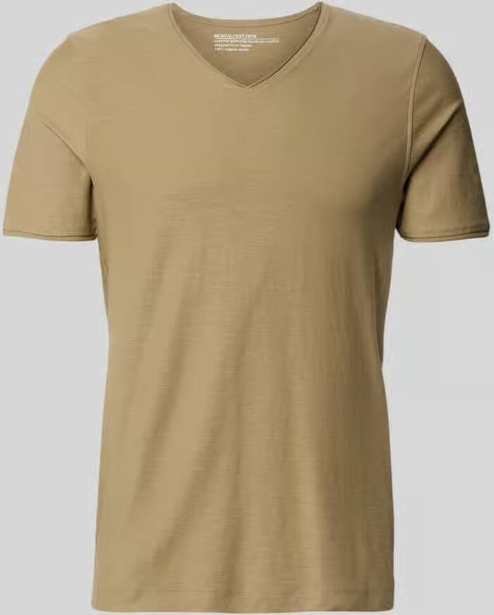 MCNEAL T-shirt met V-hals en rolzoom