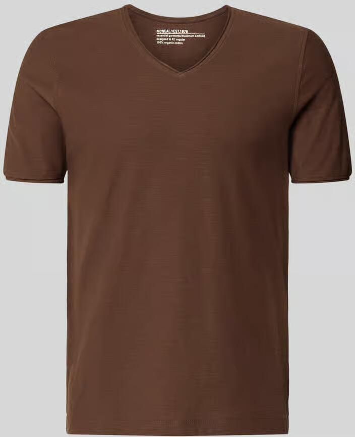 MCNEAL T-shirt met V-hals en rolzoom