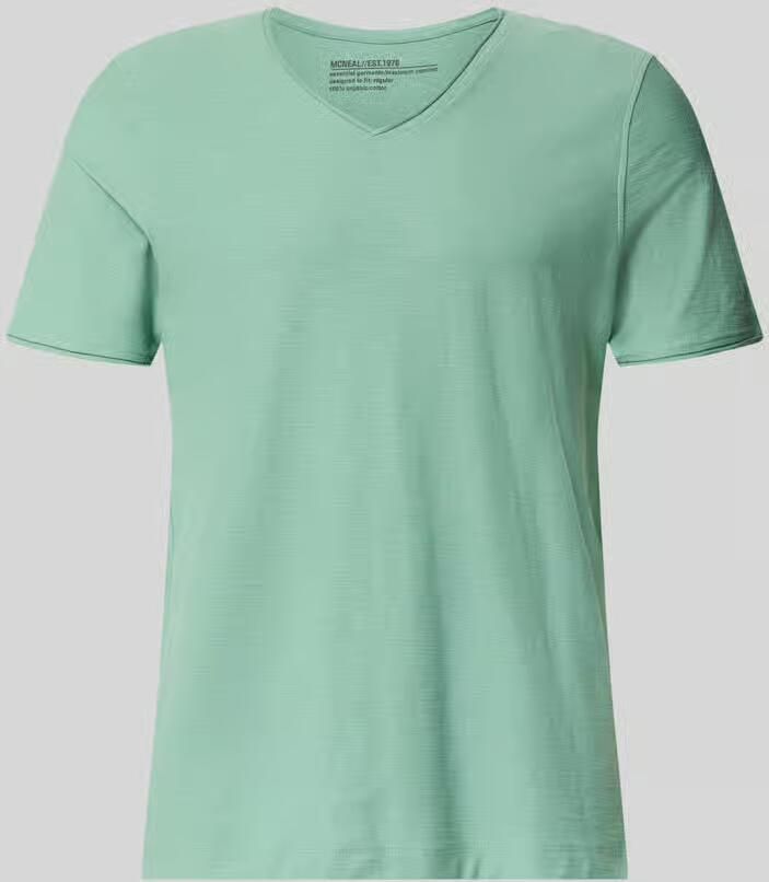 MCNEAL T-shirt met V-hals en rolzoom