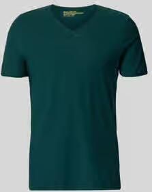 MCNEAL T-shirt met V-hals en rolzoom