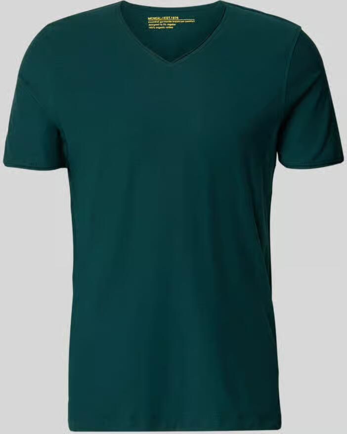 MCNEAL T-shirt met V-hals en rolzoom