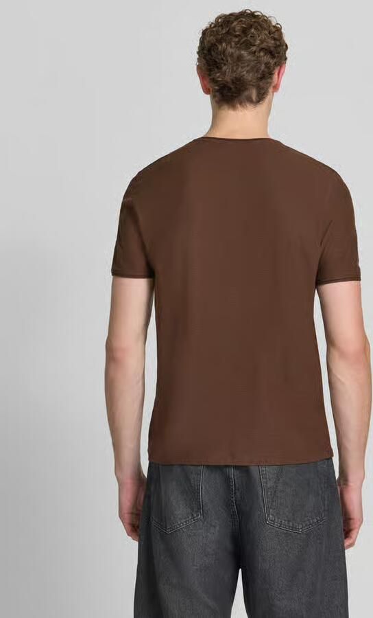 MCNEAL T-shirt met V-hals en rolzoom - Foto 2