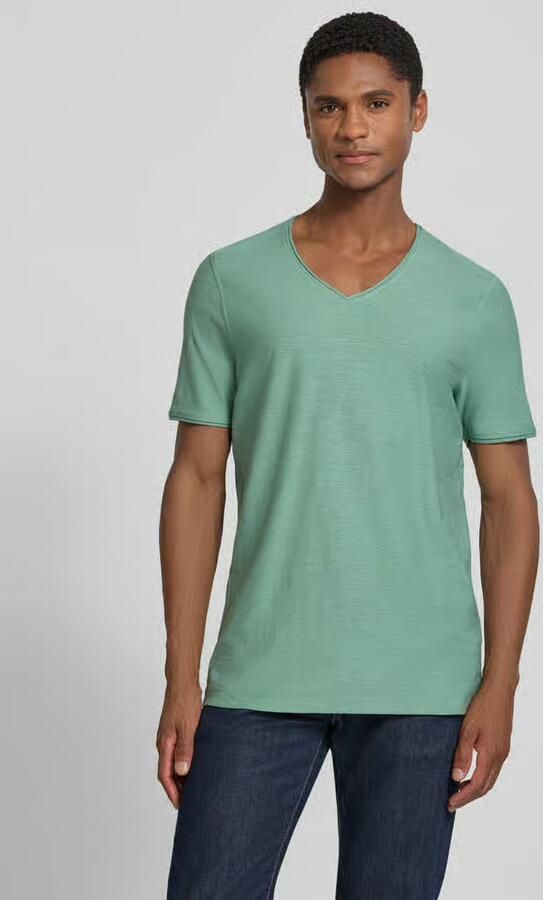 MCNEAL T-shirt met V-hals en rolzoom - Foto 3