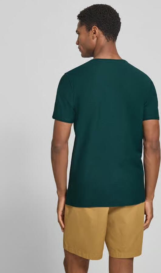 MCNEAL T-shirt met V-hals en rolzoom - Foto 3