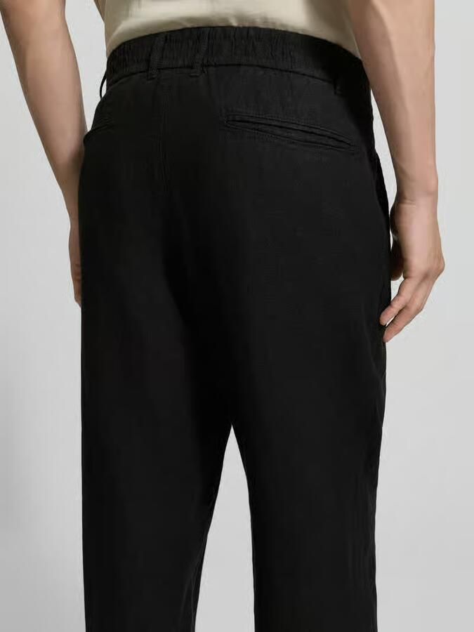 MCNEAL Tapered fit linnen broek met steekzakken