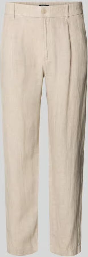 MCNEAL Tapered fit linnen broek met steekzakken - Foto 2