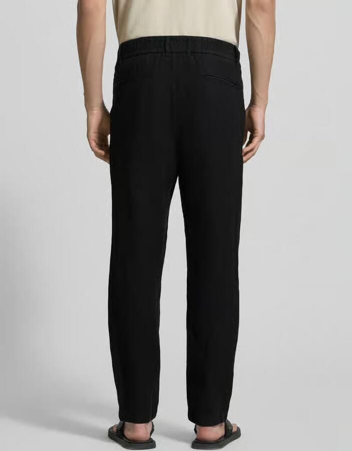 MCNEAL Tapered fit linnen broek met steekzakken