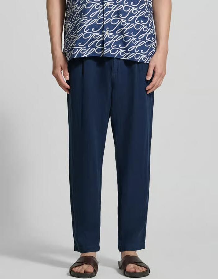 MCNEAL Tapered fit linnen broek met steekzakken - Foto 2