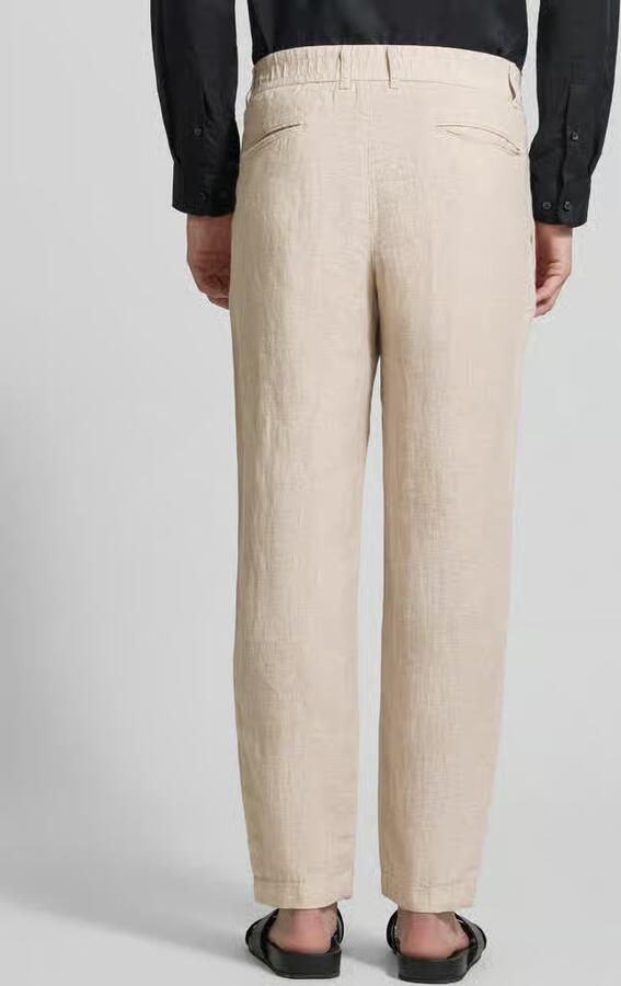 MCNEAL Tapered fit linnen broek met steekzakken
