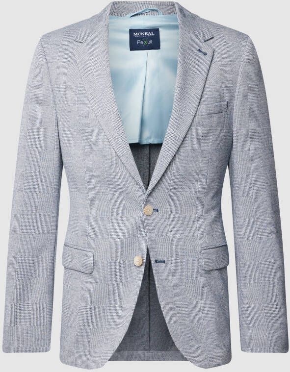 MCNEAL Slim fit 2-knoops colbert met glencheck-motief