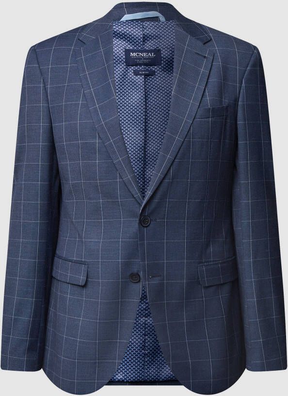 MCNEAL Slim fit geruit colbert met twee knopen