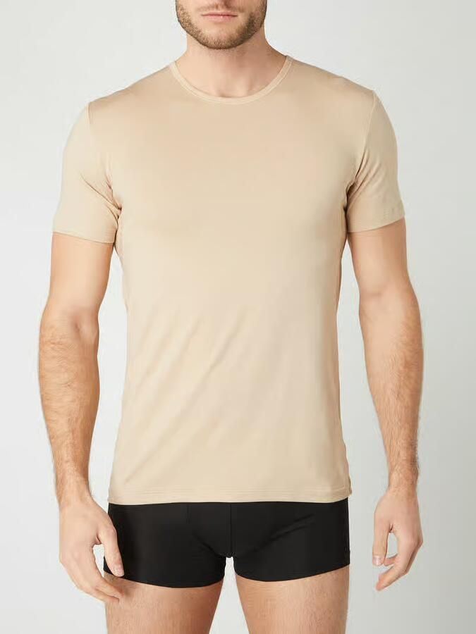 Mey Shirt voor eronder Dry Cotton Functional Korte mouw ronde hals single jersey met extra lange rug - Foto 2