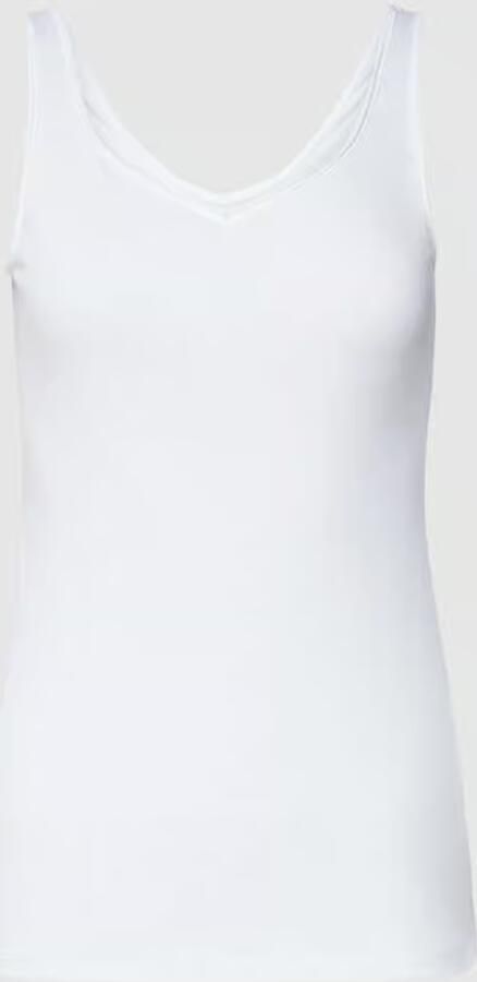 Mey Tanktop Noblesse smalle pasvorm brede bandjes diepe v-hals - Foto 3