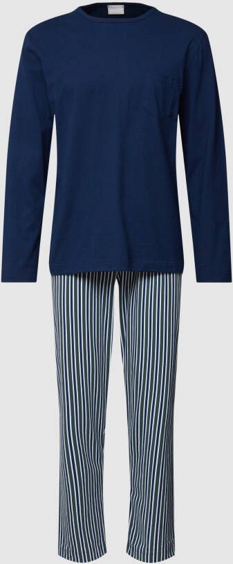 Mey Pyjama van katoen model '3 COL STRIPES'