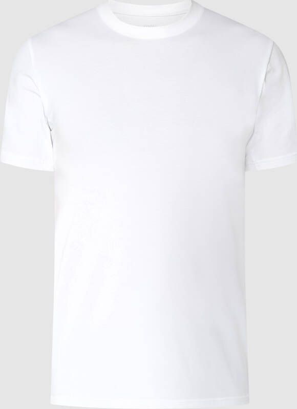 Mey Slim fit T-shirt met siernaden vochtregulerend