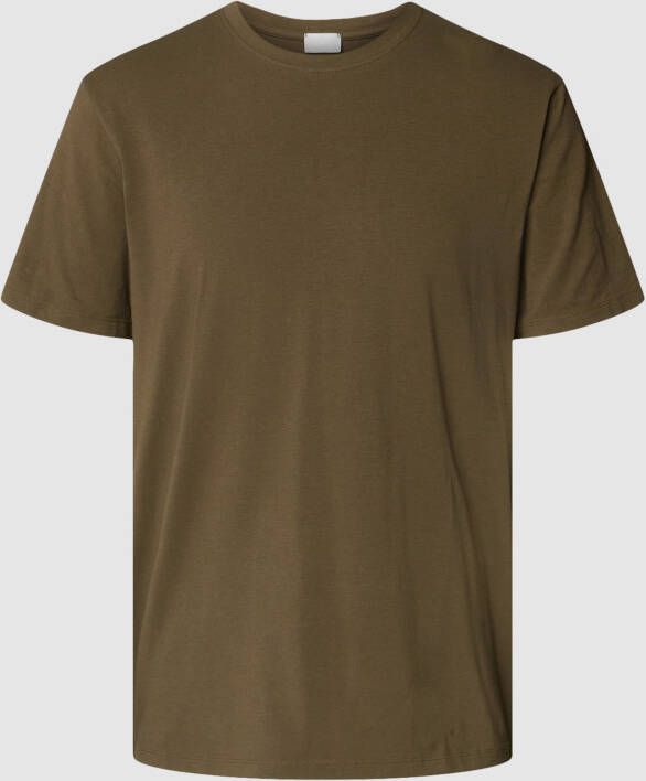 Mey T-shirt met geribde ronde hals model 'RELAX'