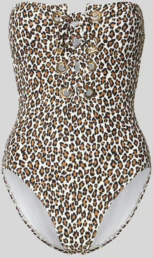 Michael Kors Badpak met vetersluiting model 'SMALL LEOPARD LACE UP ONE' - Foto 2