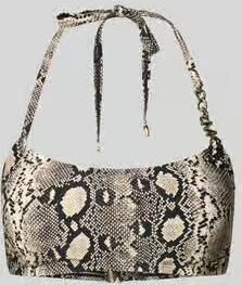 Michael Kors Bikinitop met logo chain strap model 'BOHO PYTHON'