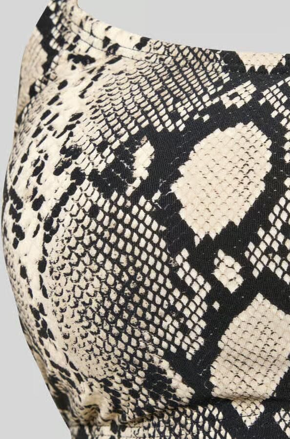 Michael Kors Bikinitop met logo chain strap model 'BOHO PYTHON'