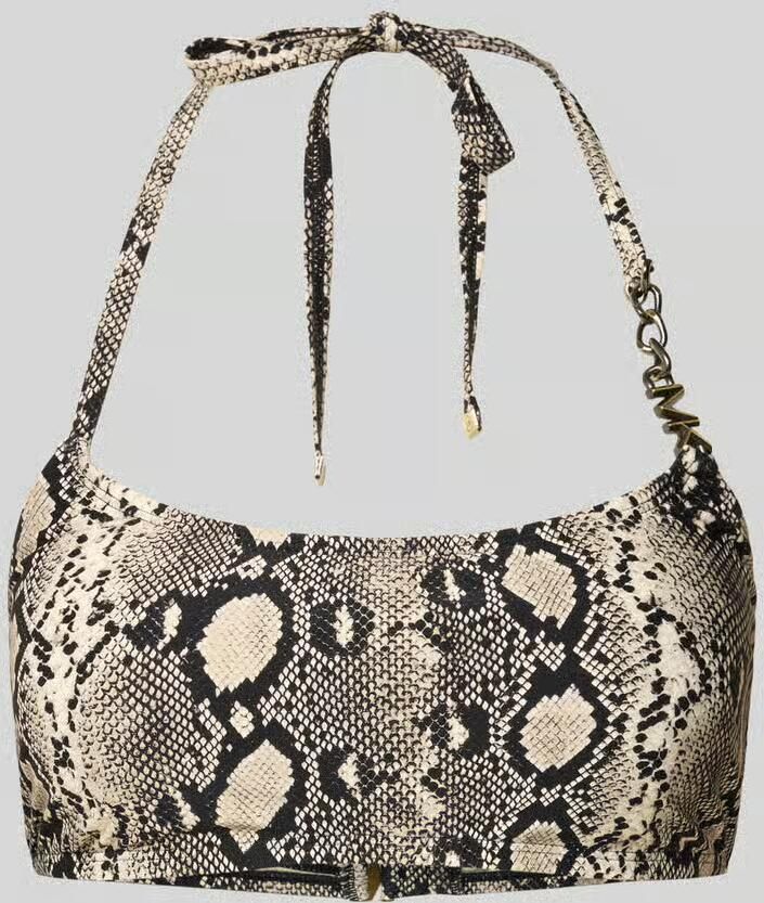 Michael Kors Bikinitop met logo chain strap model 'BOHO PYTHON' - Foto 2