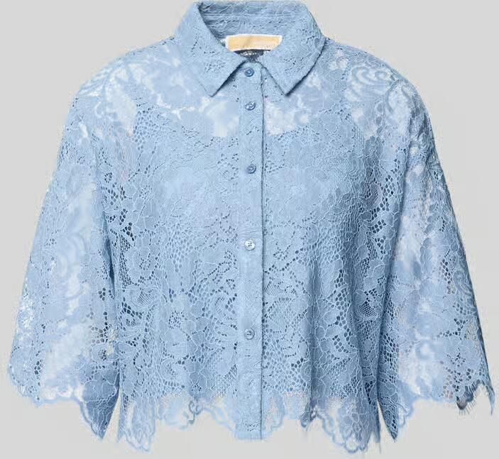 MICHAEL Kors Blouse met kant en overhemdkraag - Foto 2