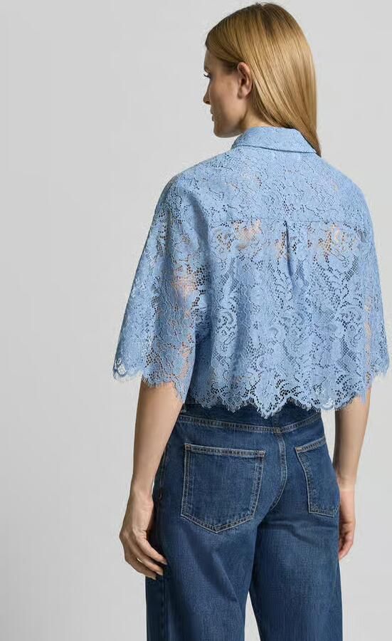 MICHAEL Kors Blouse met kant en overhemdkraag - Foto 3