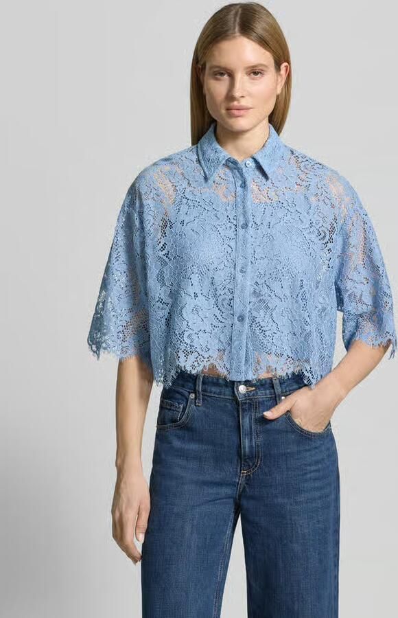MICHAEL Kors Blouse met kant en overhemdkraag - Foto 2