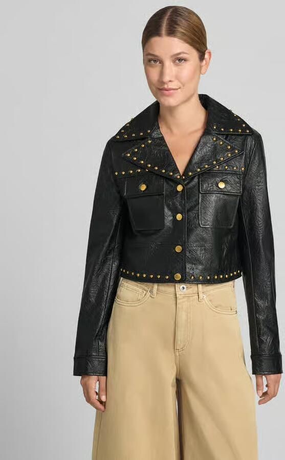 MICHAEL Kors Cropped jack in leerlook model 'STUDDED' - Foto 2
