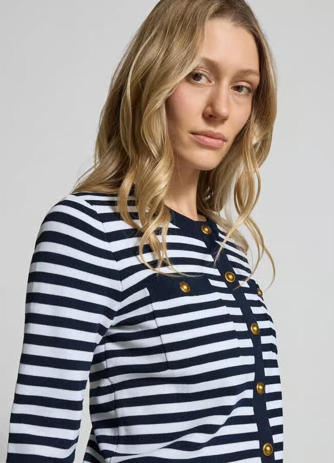 MICHAEL Kors Gebreid jack met ronde hals en knoopsluiting