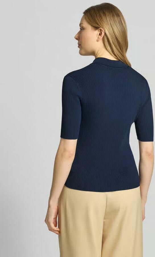 MICHAEL Kors Gebreid shirt met vetersluiting en platte kraag