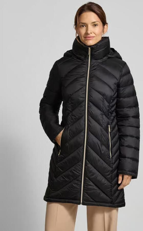MICHAEL Kors Gewatteerde lange jas met opstaande kraag model 'Longline' - Foto 2