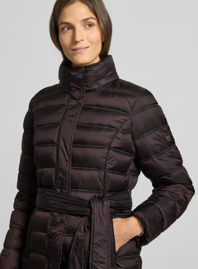 MICHAEL Kors Gewatteerde lange jas met tailleband model 'Longline' - Foto 2