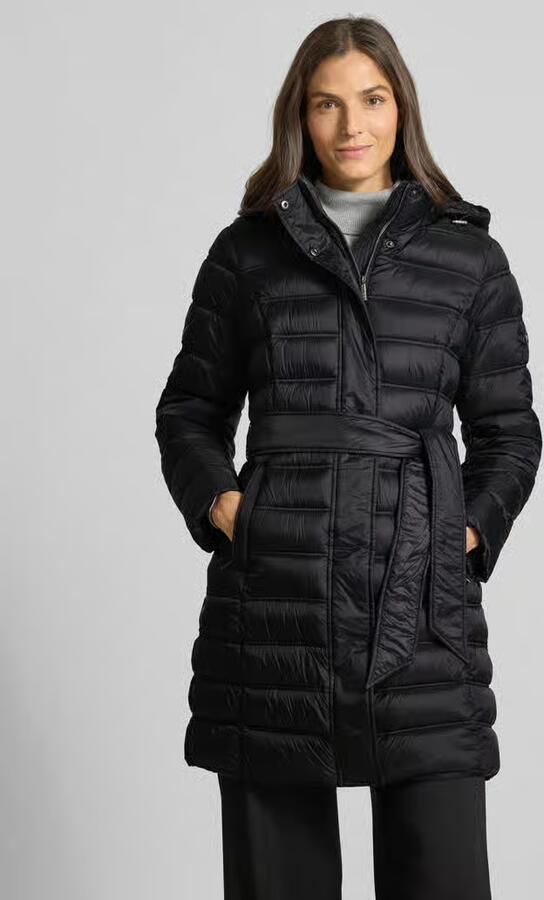 MICHAEL Kors Gewatteerde mantel met tailleband model 'Longline' - Foto 2