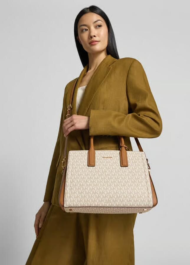 MICHAEL Kors Handtas in leer met logomotief model 'LAILA' - Foto 6