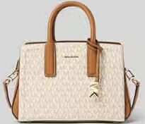 Michael Kors mini handtas Laila met logprint ecru cognac - Foto 4
