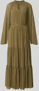 MICHAEL Kors maxi-jurk in laagjeslook met riem