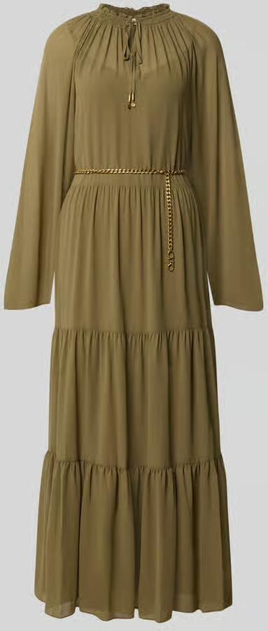 MICHAEL Kors maxi-jurk in laagjeslook met riem