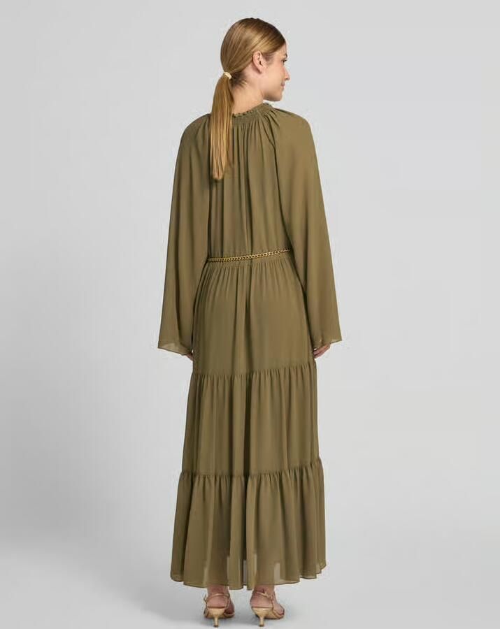 MICHAEL Kors maxi-jurk in laagjeslook met riem - Foto 2